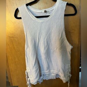 Free People Waffle Knit Tank - lilac